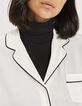 Women’s silk shirt with heart embroidered on chest pocket-2