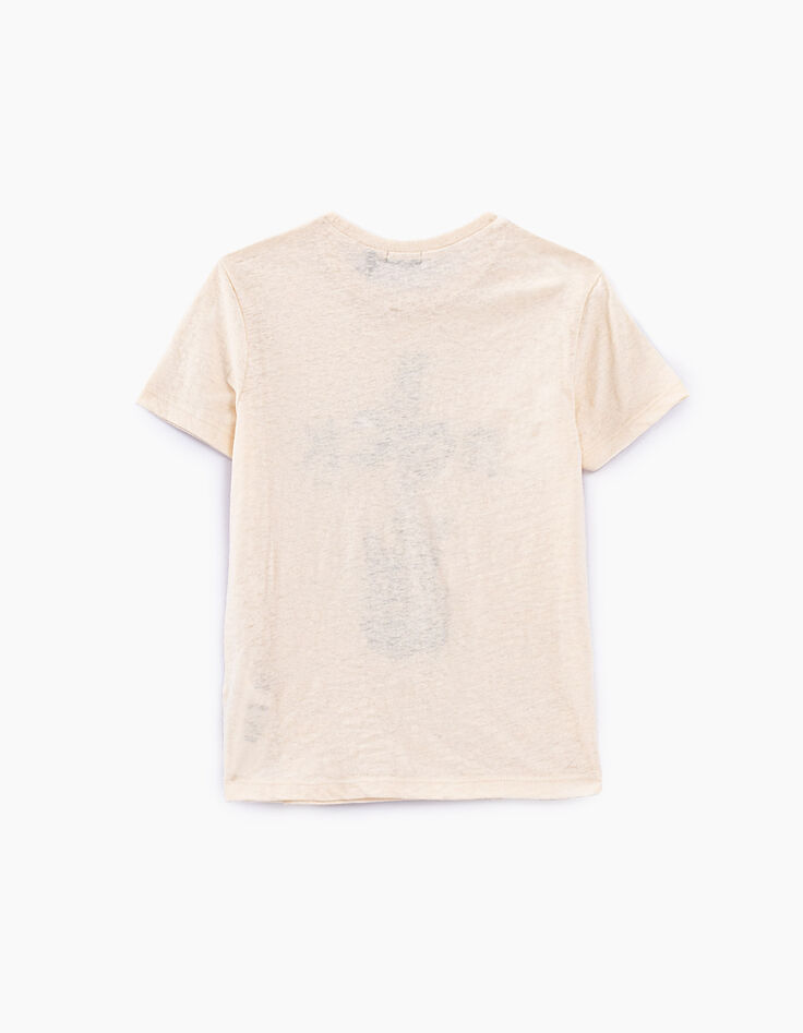Camiseta cruda con guitarras negras niño -4