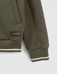 Khaki Jungen-Teddyjacke mit Kapuze-4