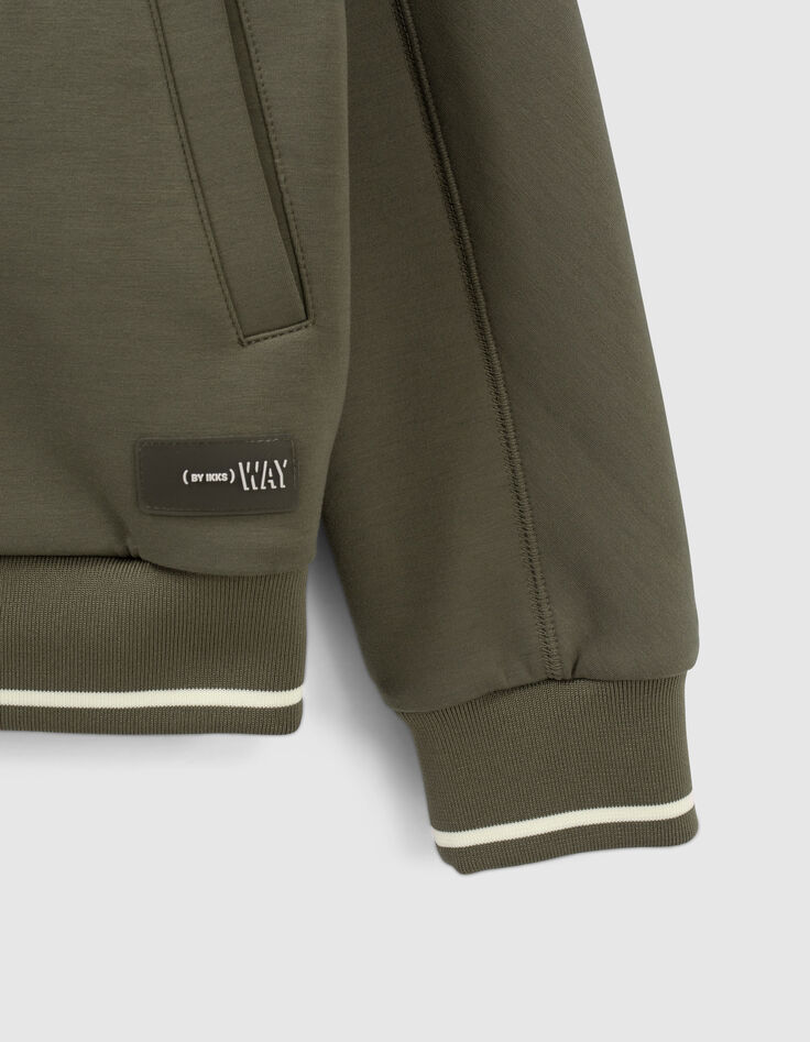 Khaki Jungen-Teddyjacke mit Kapuze-4