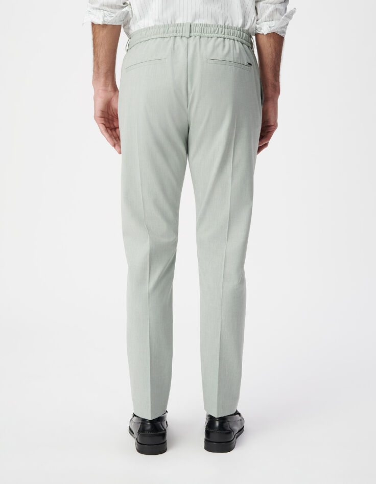 Pantalon de costume vert amande Homme-3