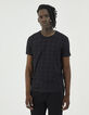 Tee-shirt noir à carreaux IKKS BETTER Homme-2
