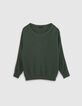 Damenpulli mit Zierelementen in Khaki-1