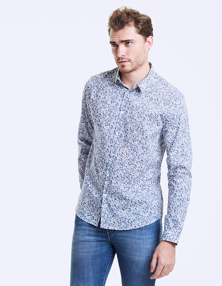 Camisa slim Liberty flores stone Hombre-3 Camisa slim Liberty flores stone Hombre-3