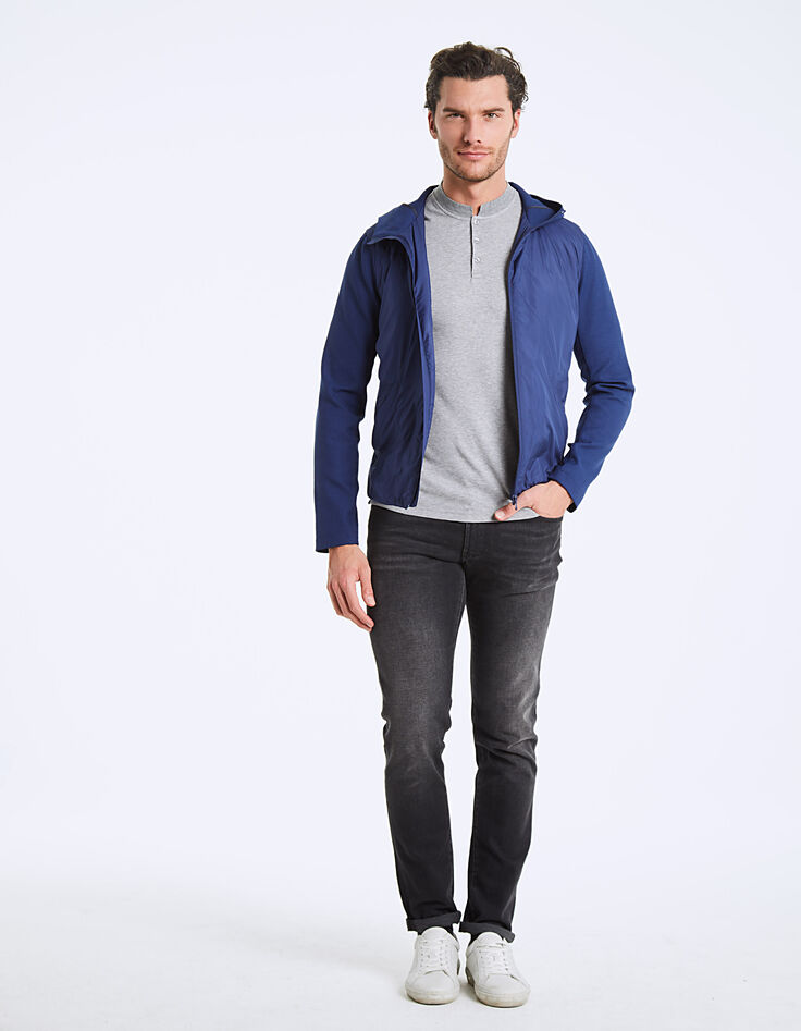 Gechineerde grijze interlock-polo voor heren-6 Gechineerde grijze interlock-polo voor heren-6