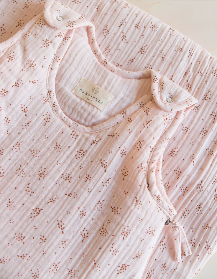 Gigoteuse rose gaze de coton bio 6-18m GABRIELLE PARIS-1 Gigoteuse rose gaze de coton bio 6-18m GABRIELLE PARIS-1