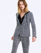 Veste tailleur en crêpe imprimé panthère femme-2