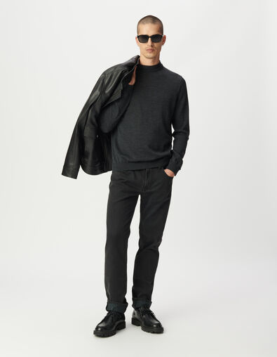 Marineblauer Herrenstrickpulli Kaminkragen - IKKS