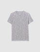T-shirt marinière blanc rayures marine Homme-6