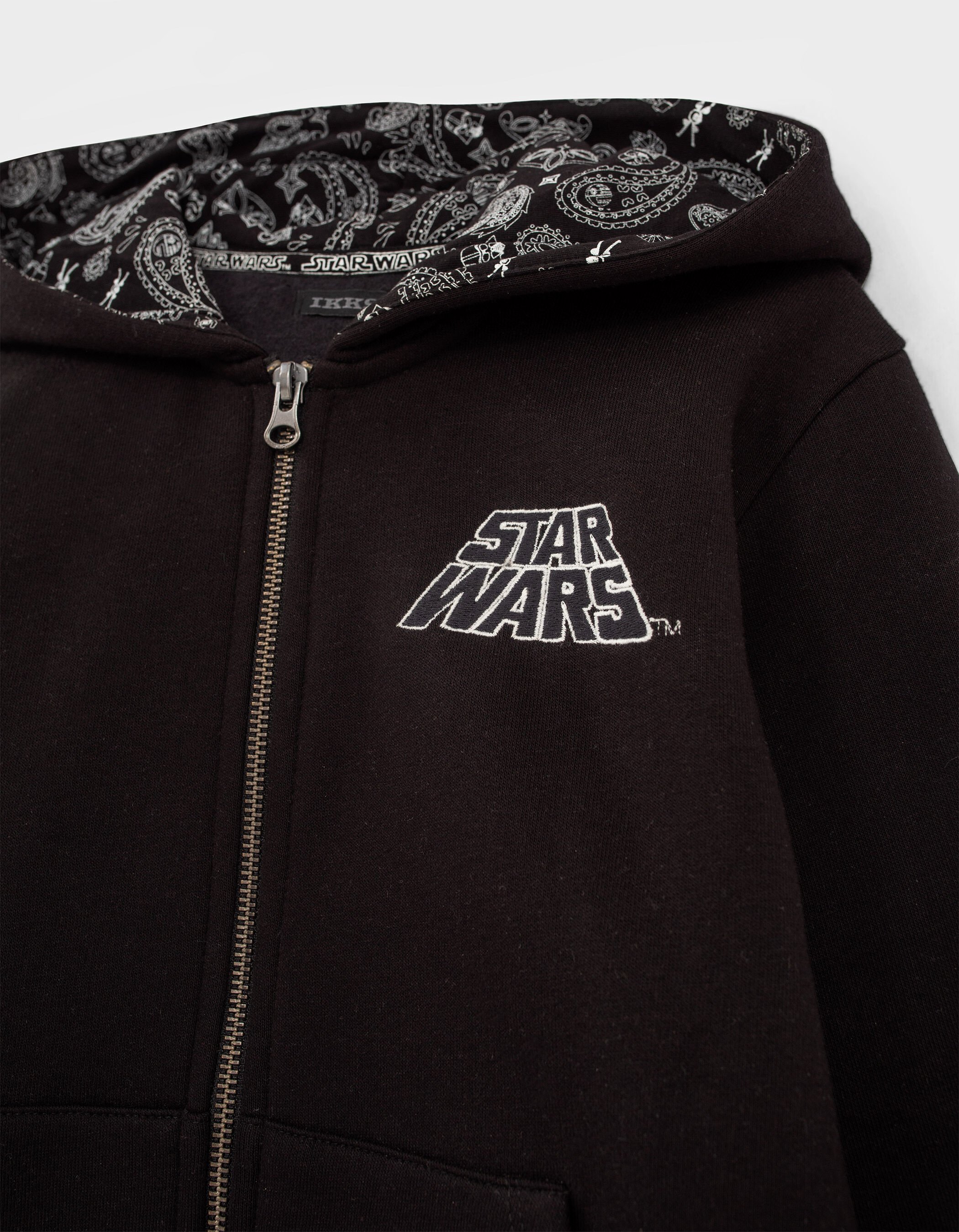 Cardigan noir matelass visuel dos IKKS STAR WARS gar on
