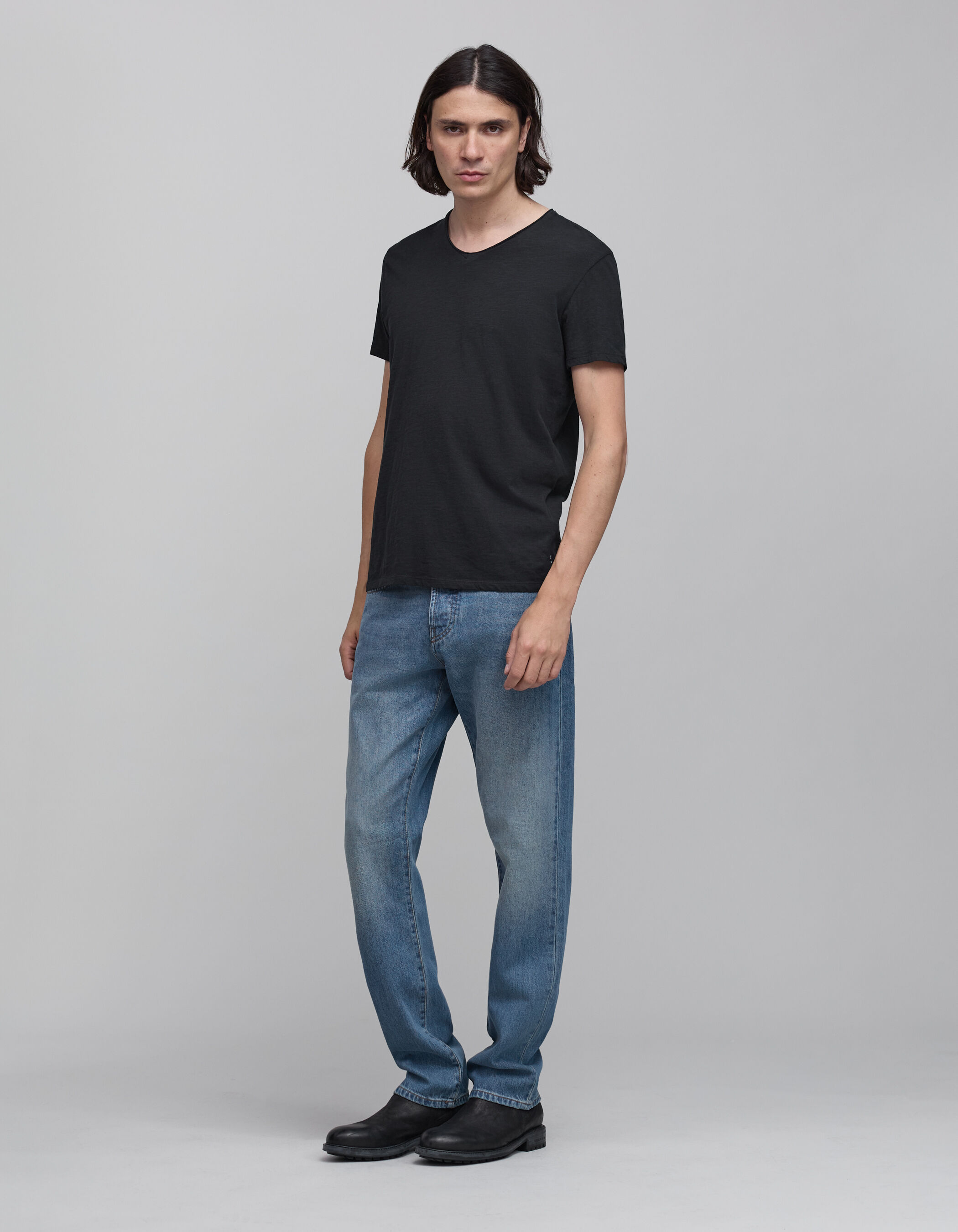 Camiseta de pico hombre top