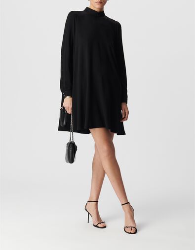Robe housse noire col montant Femme - IKKS