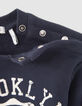 Baby boys’ navy sweatshirt with XL vintage shield print-6