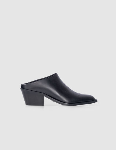 Santiags mules black leather western spirit Line 111 Women - IKKS
