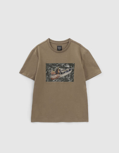 Camiseta caqui rubber gafas ni&ntilde;o - IKKS