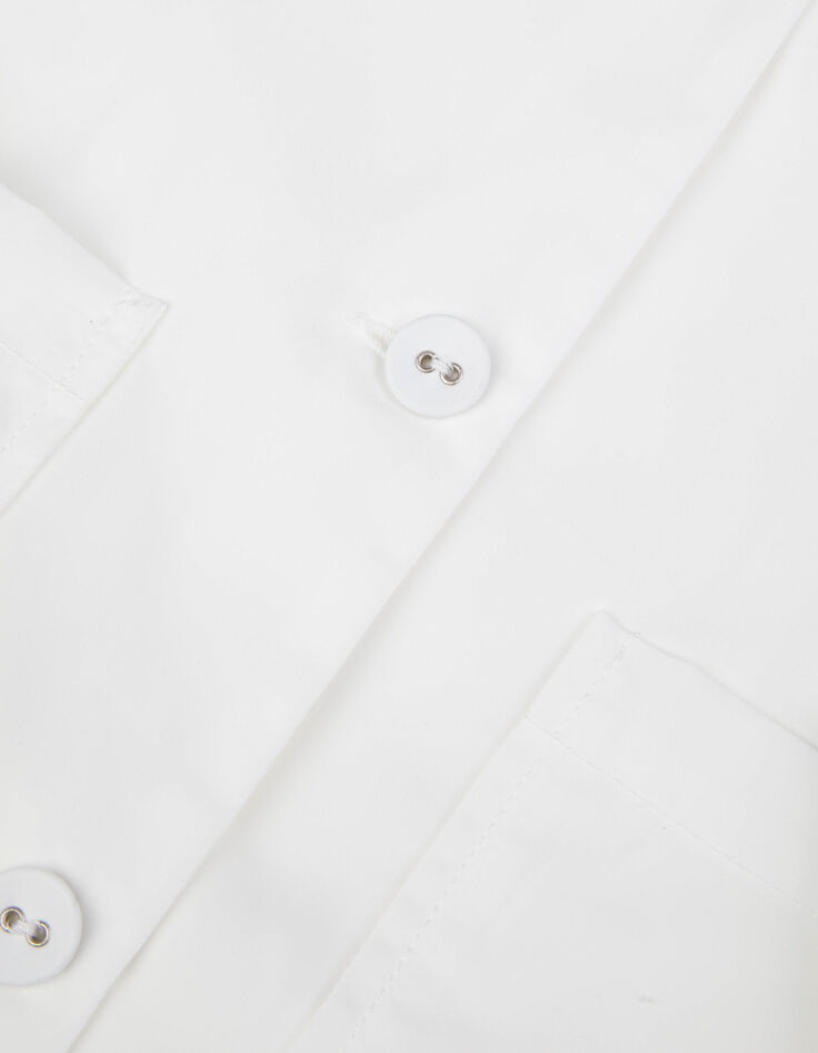 Wei&szlig;e Jacke mit Taft-Effekt f&uuml;r M&auml;dchen-3