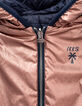 Girls' medium pink and navy reversible padded jacket-2