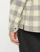 Camisa REGULAR beige algodón ante cuadros hombre-4