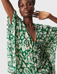 Blouse verte imprimé maxi tropical Femme-3