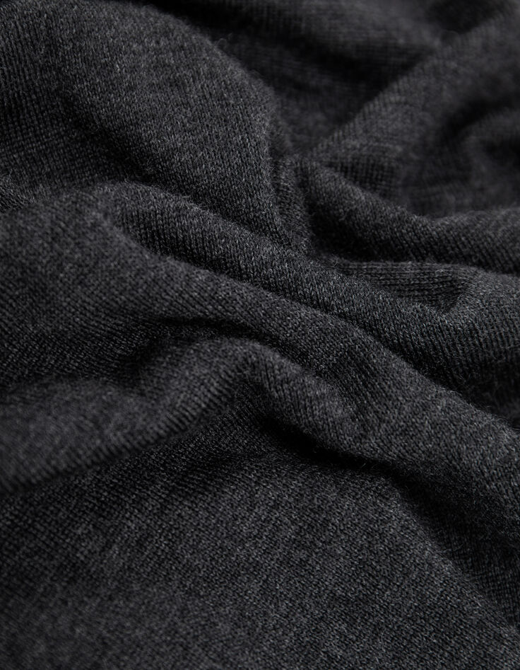 Men's anthracite turtleneck knit sweater-6