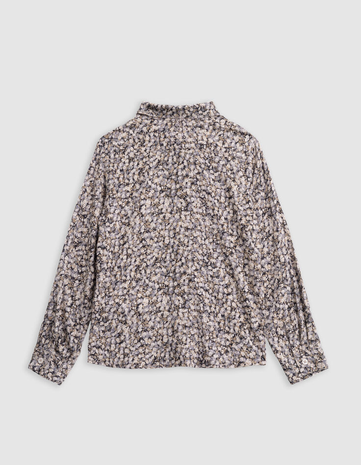 Camisa caqui LENZING™ ECOVERO™ flores invierno niño-4