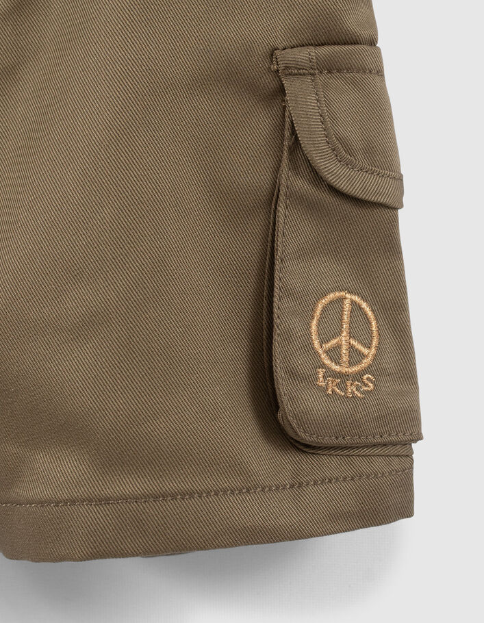 Khaki Mädchencargoshorts aus Lyocell® - IKKS