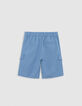 Blaue CHINO-LOOSE-Jungenbermudas aus Lyocell-Gemisch-6