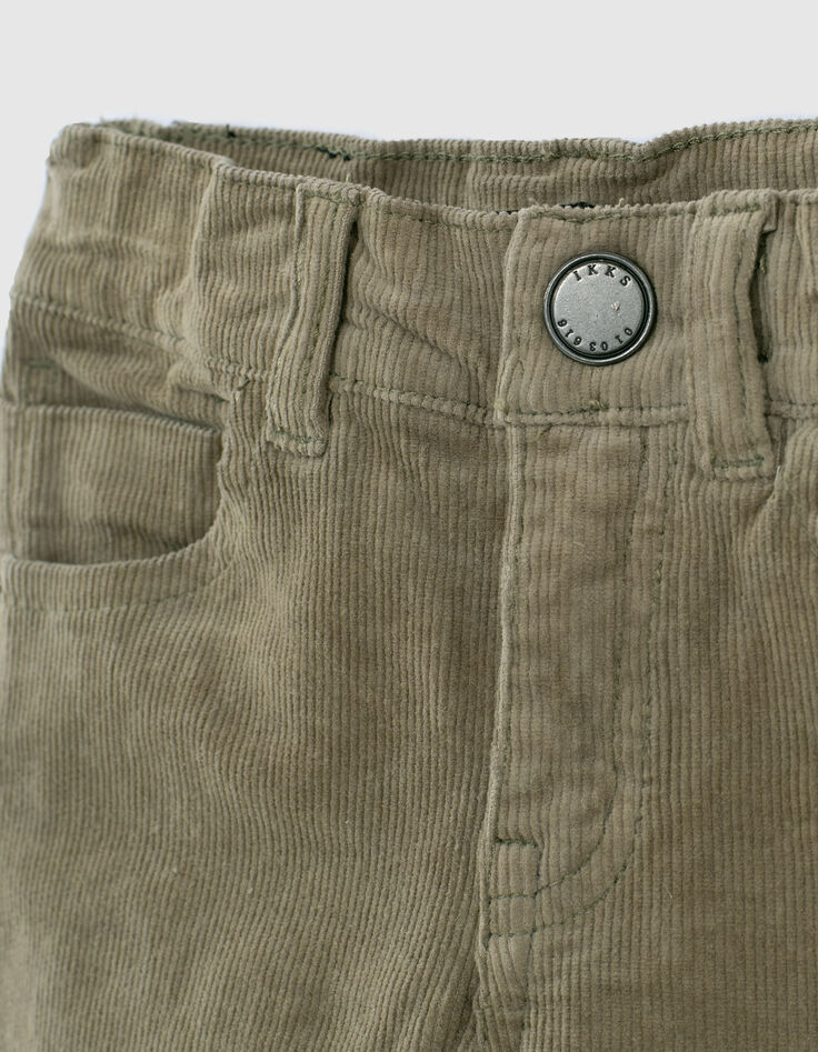 Pantalon slim kaki velours garçon -4 Pantalon slim kaki velours garçon -4