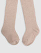 Weiß-goldene Strickstrumpfhose für Mädchen-3