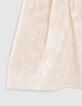 Ecru jurk jacquard bloemen en borduursels meisjes-4