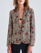 Cremeweißer Recycling-Damenblazer mit Leo-Paisleyprint-1