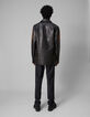 Pure Edition - Men's black leather overshirt jacket-8
