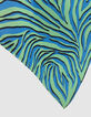 Bustier-foulard turquoise à imprimé zébré Femme-4