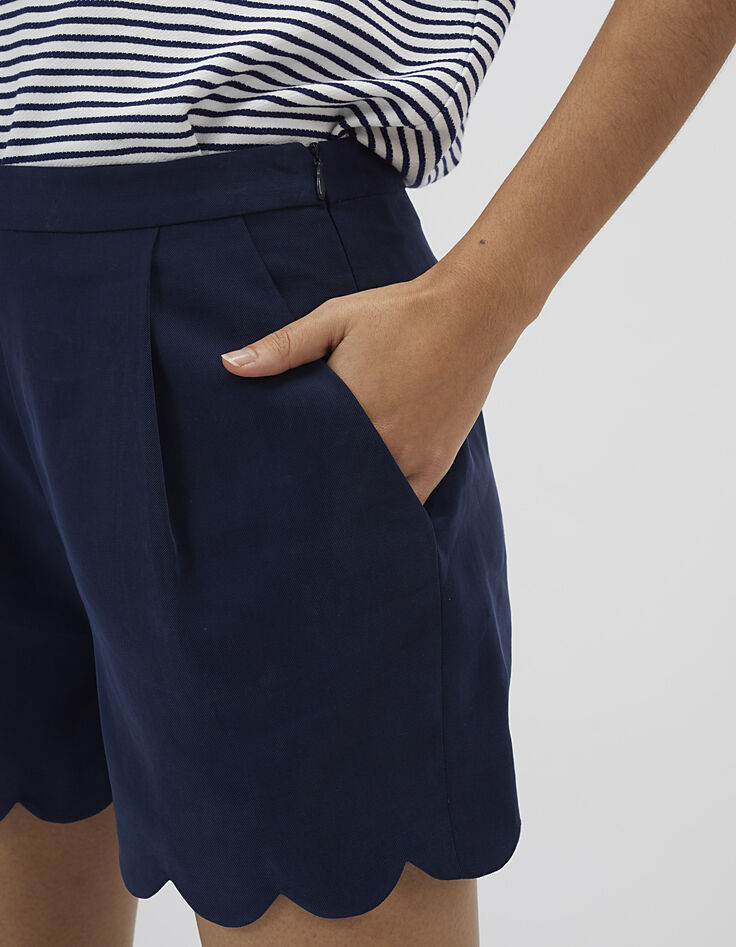 Short marine à bords festonnés I.Code-2