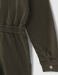 Girls&rsquo; bronze jumpsuit with chevrons on sleeve-7