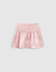 Jupe courte rose fille-2