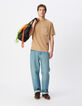 T-shirt beige col rond poche plaqu&eacute;e Homme-5