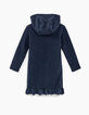 Girls’ navy slogan glitter sweatshirt dress-5