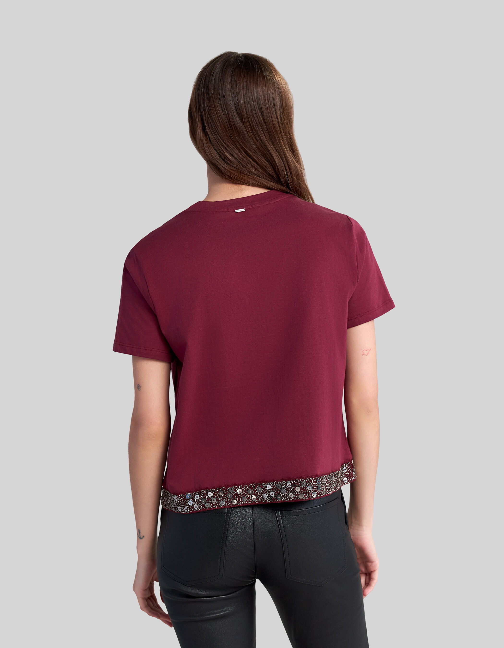 T shirt bordeaux femme new arrivals