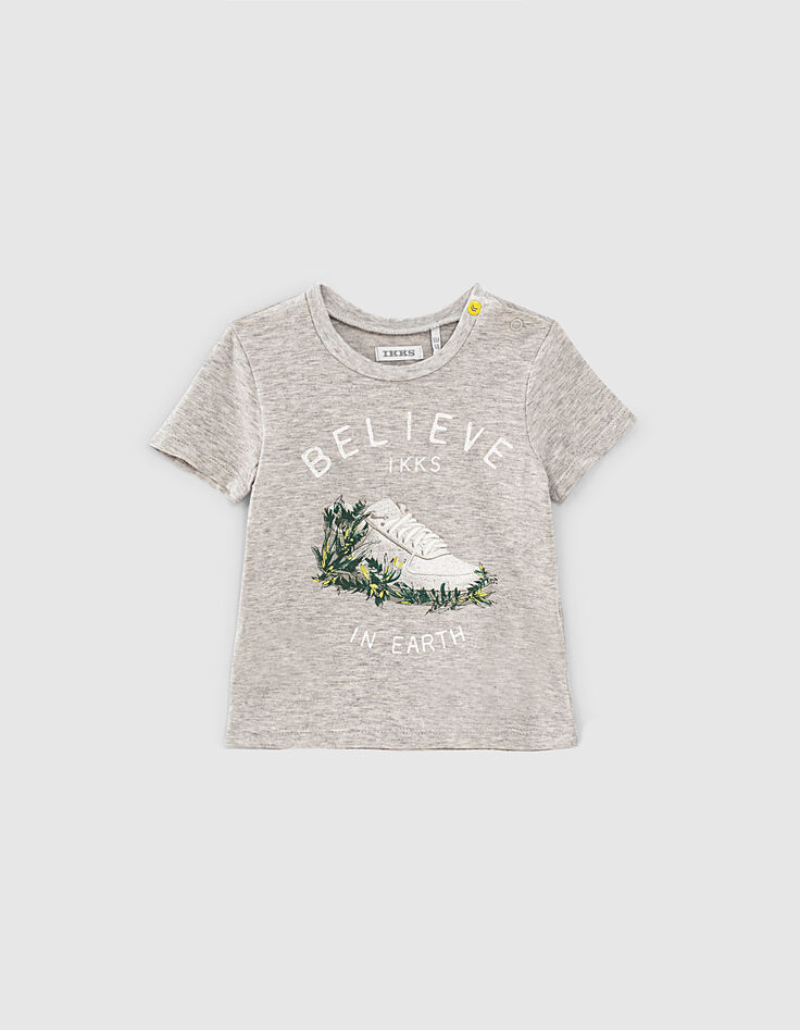 T-Shirt mit Basketball- und Blätterprint für Babyjungen -1