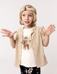 T-shirt beige coton bio homme à tête de tigre garçon-1