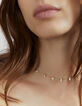 Collier ras du cou maille dor&eacute;e perles &eacute;crues Femme-2