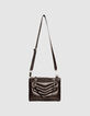 Clutch 1440 Reporter marrón cuero acolchado mujer-2
