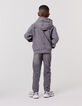 Chaqueta vaquera gris capucha niño-4
