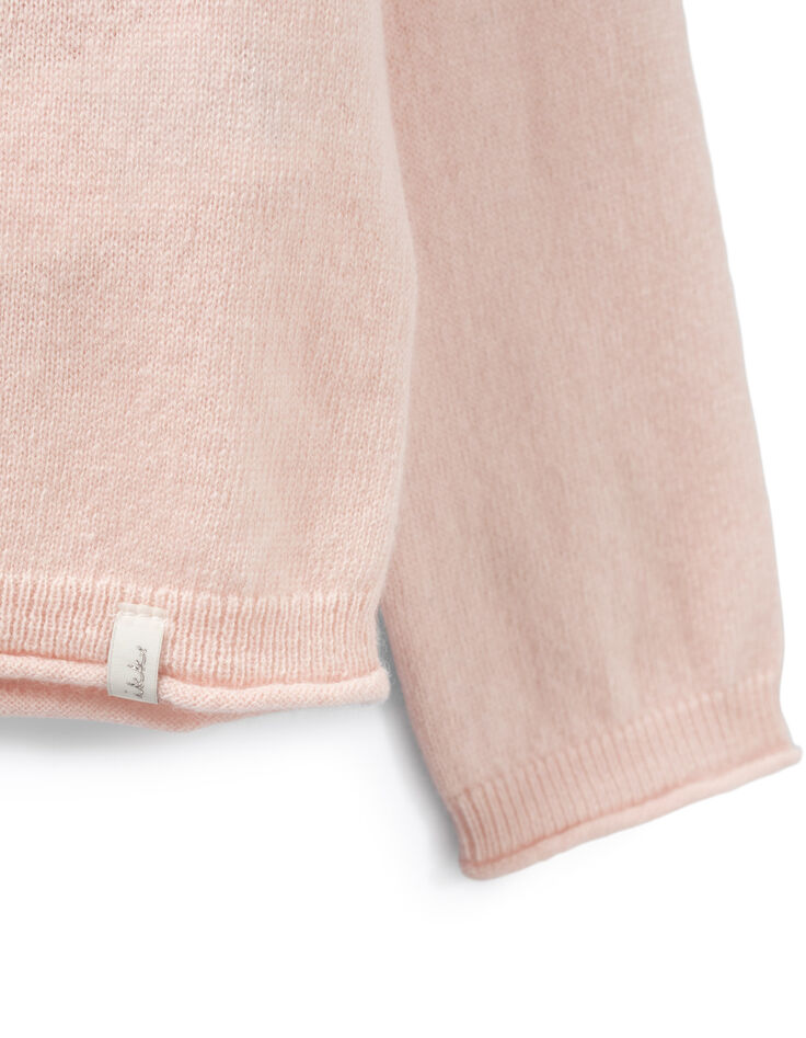 Rosa M&auml;dchenstrickpullover aus Wolle und Kaschmir-5