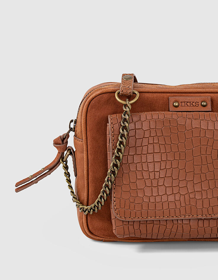 The Lover women’s mahogany python motif boxy bag-2