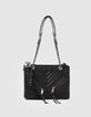 Zwarte leren etuitas 1440 Reporter Rock met studs Dames-1