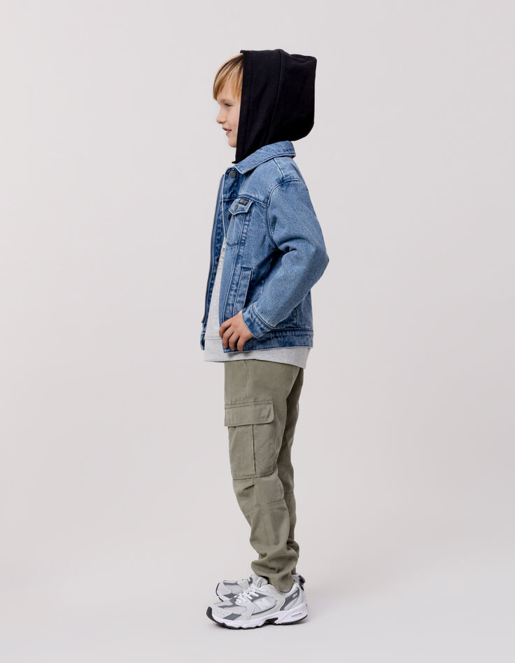 Pantalon BATTLE kaki taille élastiquée garçon-3