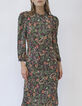 Robe midi imprimé bohème floral femme-3