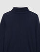 Marine gebreide trui rolkraag katoen-kasjmier Heren-6